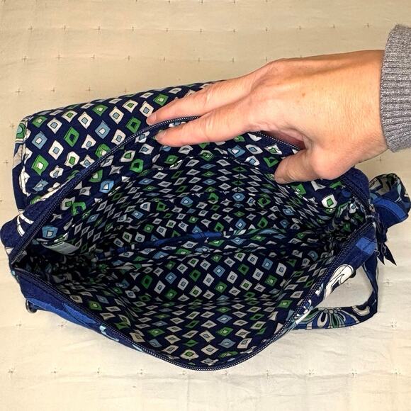 Vera Bradley Mediterranean Blue Messenger Bag - Picture 7 of 14